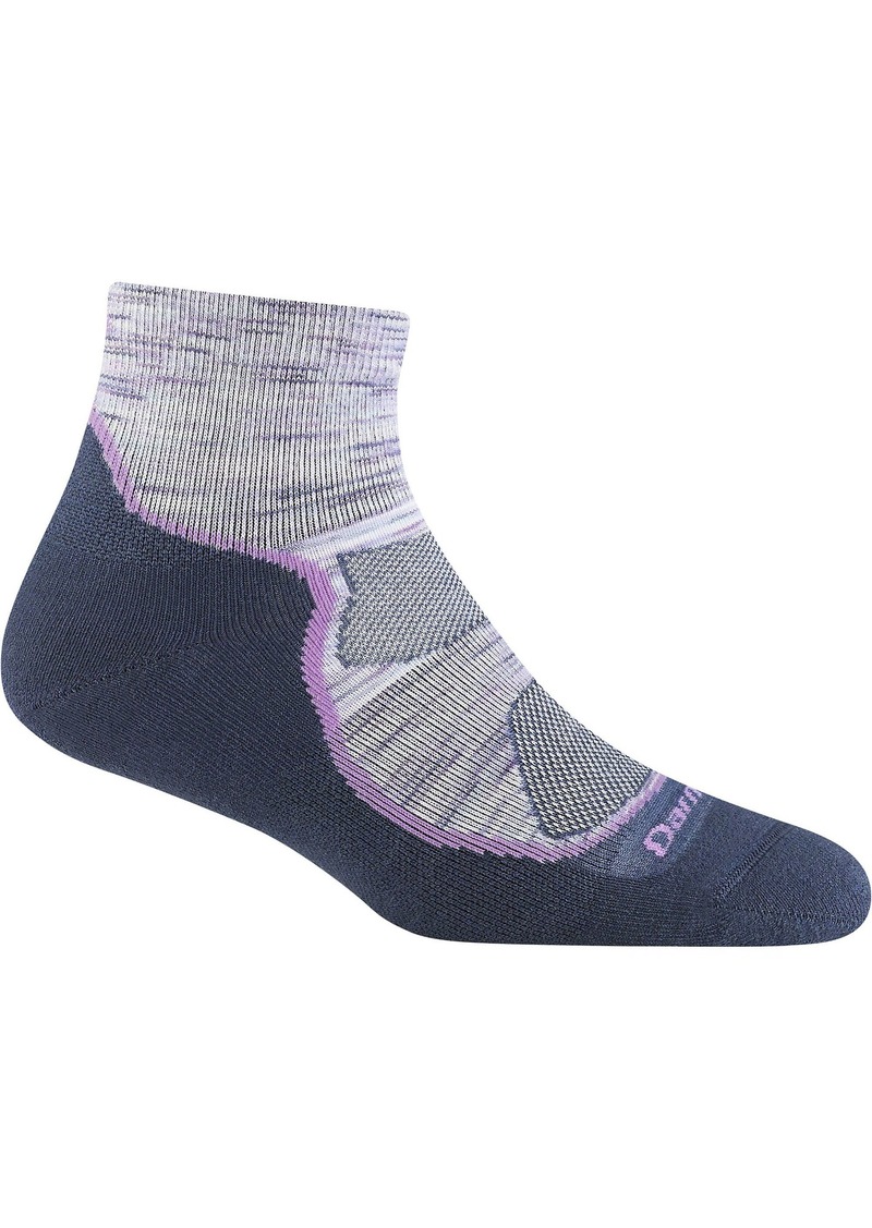 Darn Tough Women's Light Hiker 1/4 Lightweight Cushion Sock, Medium, Purple