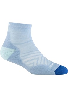 Darn Tough Women's Run 1/4 Ultra-Lightweight Cushion Sock, Small, Blue | Father's Day Gift Idea
