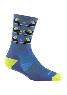 Darn Tough Women's Toco Loco Micro Crew Ultra-Lightweight with Cushion Sock, Small, Blue | Father's Day Gift Idea