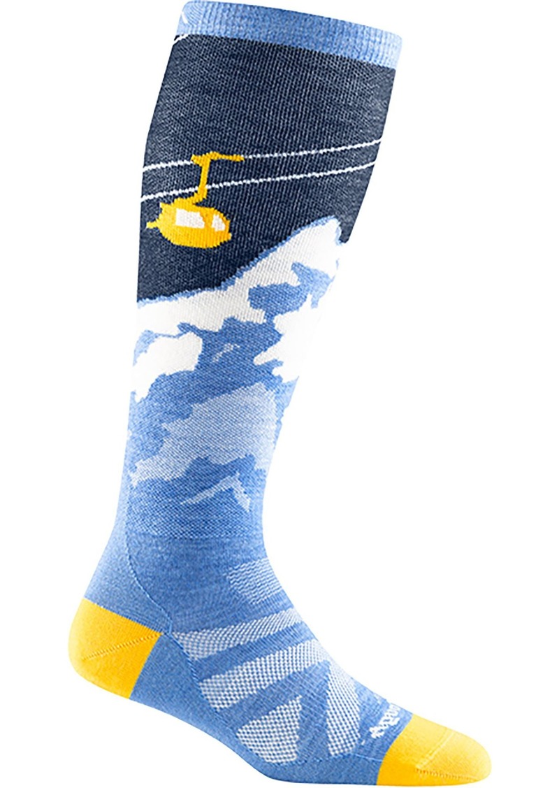 Darn Tough Women's Yeti Over-the-Calf Lightweight Ski & Snowboard Socks, Large, Blue | Father's Day Gift Idea