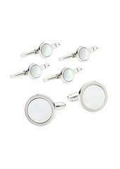 David Donahue 3-Pair Sterling Silver & Mother Of Pearl Cufflink
