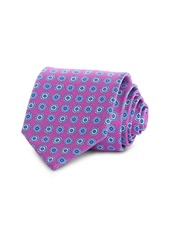 David Donahue Circle Medallion Silk Classic Tie