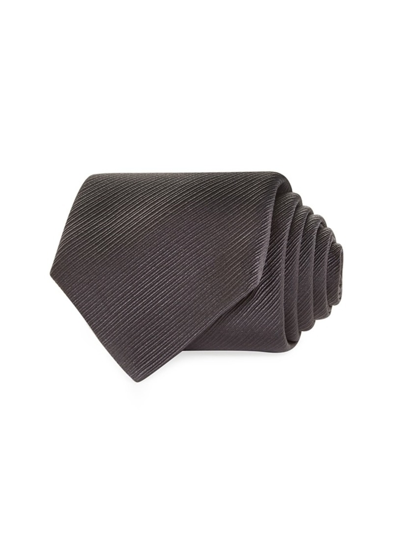 David Donahue Corded Weave Silk Tie