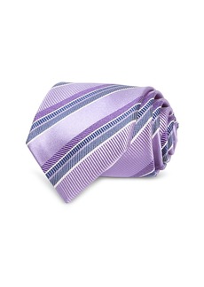 David Donahue Diagonal Stripe Silk Blend Classic Tie