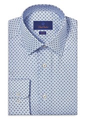 David Donahue Slim Fit Medallion Dress Shirt