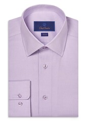 David Donahue Slim Fit Micro Dobby Dress Shirt