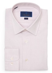 David Donahue Slim Fit Dress Shirt in Red/Pink at Nordstrom
