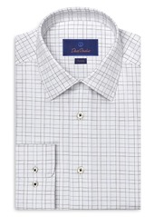 David Donahue Slim Fit Printed Dobby Dress Shirt