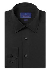 David Donahue Trim Fit Super Fine Twill Dress Shirt