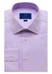 David Donahue Slim Fit Textured Dress Shirt in Lilac at Nordstrom