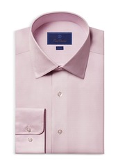 David Donahue Trim Fit Royal Oxford Dress Shirt