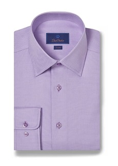 David Donahue Twill Trim Fit Dress Shirt