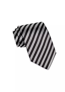 David Donahue Striped Silk Tie