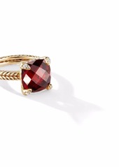 David Yurman 18kt yellow gold Chatelaine garnet and diamond ring