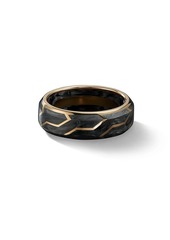 David Yurman 18K Gold & Forged Carbon Band Ring