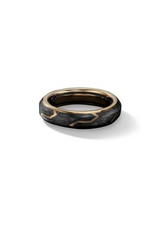 David Yurman 18K Rose Gold & Forged Carbon Band Ring