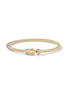 David Yurman 18kt yellow gold Buckle diamond bracelet