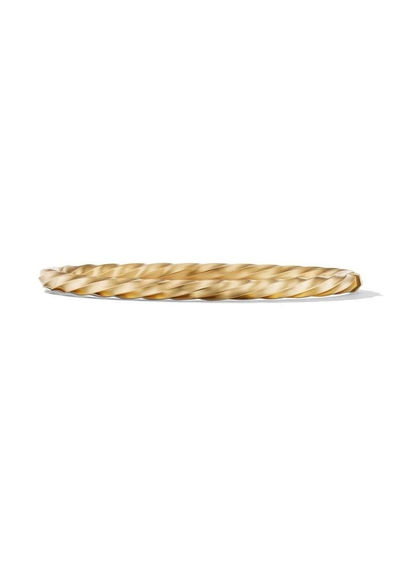 David Yurman 18kt recycled yellow gold 4mm Cable Edge bracelet