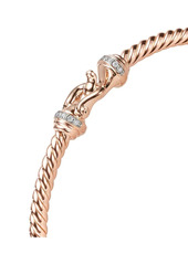 David Yurman 18kt rose gold Cable Buckle diamond bracelet