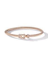 David Yurman 18kt rose gold Cable Buckle diamond bracelet