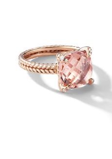 David Yurman 18kt rose gold Chatelaine morganite and diamond ring