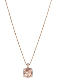 David Yurman 18kt rose gold Chatelaine morganite and diamond necklace