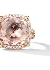 David Yurman 18kt rose gold Chatelaine morganite and diamond ring