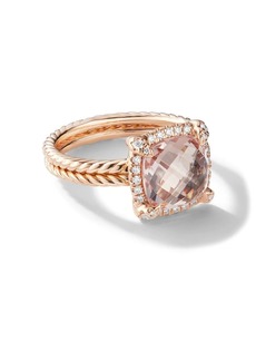 David Yurman 18kt rose gold Chatelaine morganite and diamond ring