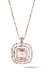 David Yurman 18kt rose gold diamond Chatelaine pavé bezel necklace