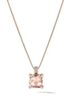 David Yurman 18kt rose gold diamond Chatelaine pendant necklace