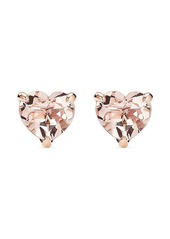 David Yurman 18kt rose gold Chatelaine Heart morganite stud earrings