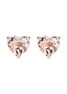 David Yurman 18kt rose gold Chatelaine Heart morganite stud earrings