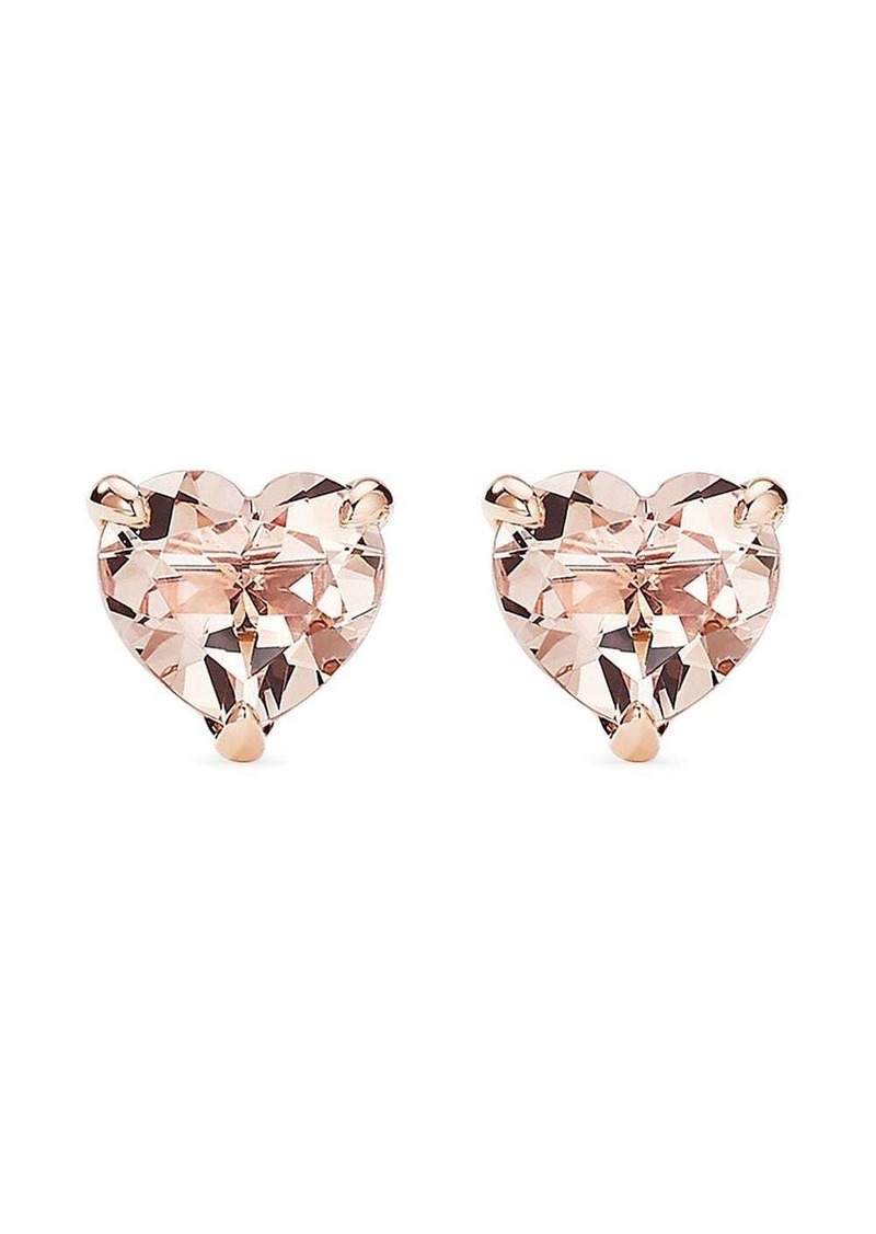 David Yurman 18kt rose gold Chatelaine Heart morganite stud earrings