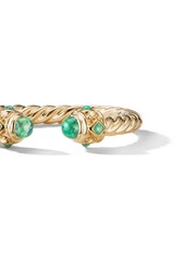 David Yurman 18kt yellow gold Renaissance Color emerald ring