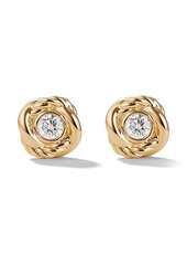 David Yurman 18kt yellow gold Crossover Infinity diamond stud earrings