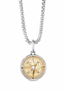 David Yurman 18kt yellow gold Maritime Compass diamond amulet
