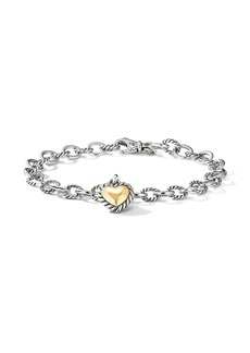 David Yurman 18kt yellow gold and sterling silver Cable Collectibles Cookie Classic Heart bracelet