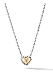 David Yurman 18kt yellow gold and sterling silver Cable Collectibles Cookie Classic Heart necklace