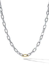 David Yurman 18kt yellow gold and sterling silver DY Madison chain necklace