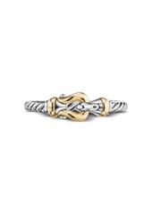 David Yurman 18kt yellow gold and sterling silver Petite Buckle ring