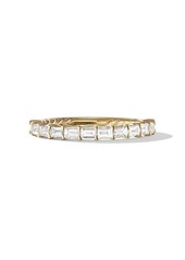 David Yurman 18kt yellow gold baguette diamond band ring