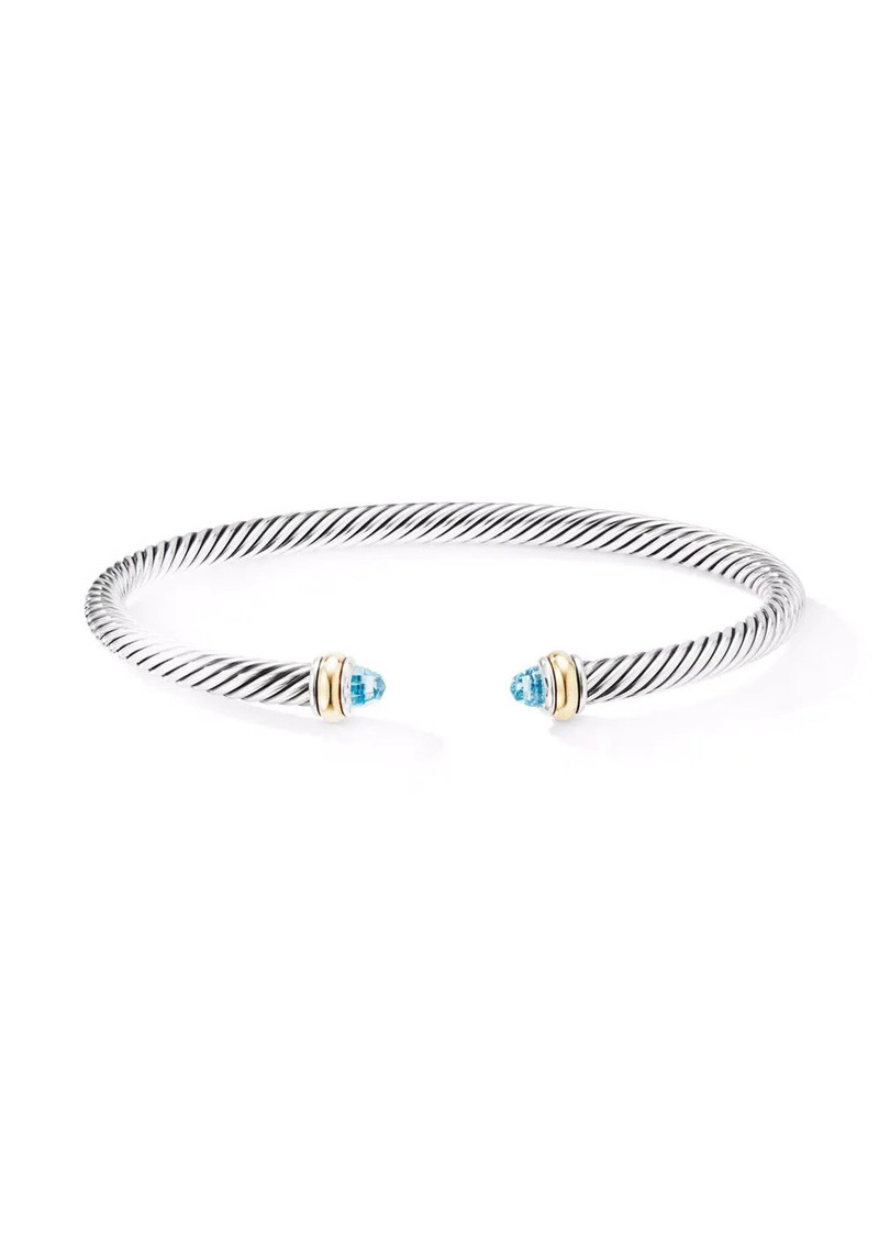 David Yurman 18kt yellow and sterling silver Cable Classics topaz bracelet