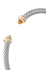 David Yurman 18kt yellow gold and sterling silver Cable Classics citrine bracelet