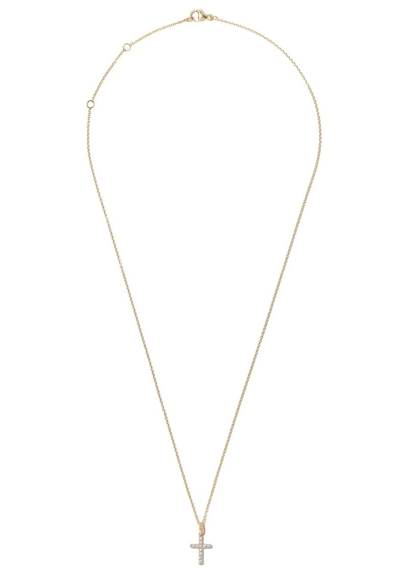 David Yurman 18kt yellow gold Cable Collectibles Cross diamond necklace