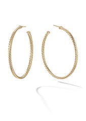 David Yurman 18kt yellow gold Cablespira hoop earrings