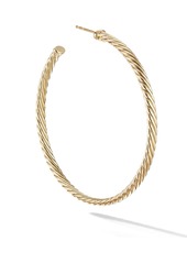 David Yurman 18kt yellow gold Cablespira hoop earrings