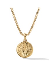 David Yurman 18kt yellow gold Capricorn diamond amulet