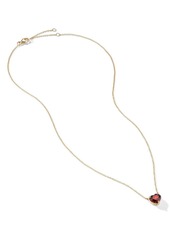 David Yurman 18kt yellow gold Chatelaine Heart garnet necklace
