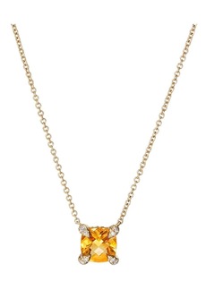 David Yurman 18kt yellow gold Châtelaine citrine diamond pendant necklace