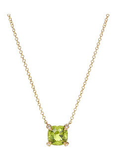 David Yurman 18kt yellow gold Châtelaine peridot diamond pendant necklace